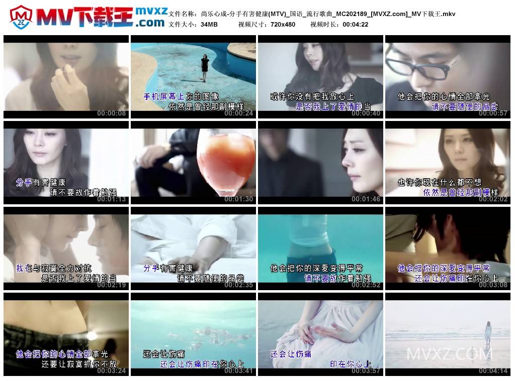 尚乐心成-分手有害健康(MTV)_国语_流行歌曲_MC202189